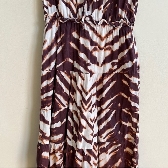 THML Ruffle Sleeve Tiered Midi Dress Small - Picture 7 of 10